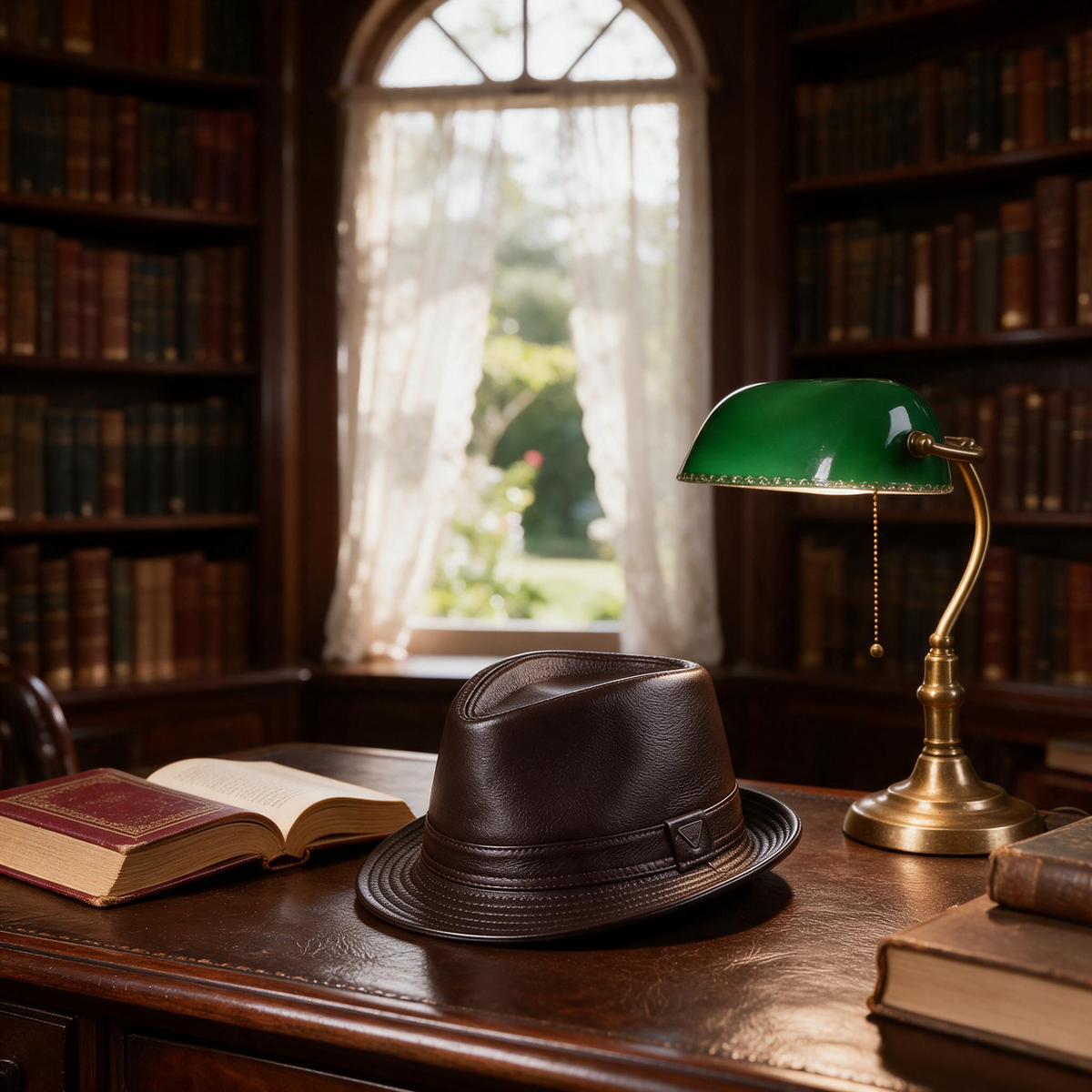 🎩 Fedora Hat | Genuine Leather | Travel | Men | Espresso Finish