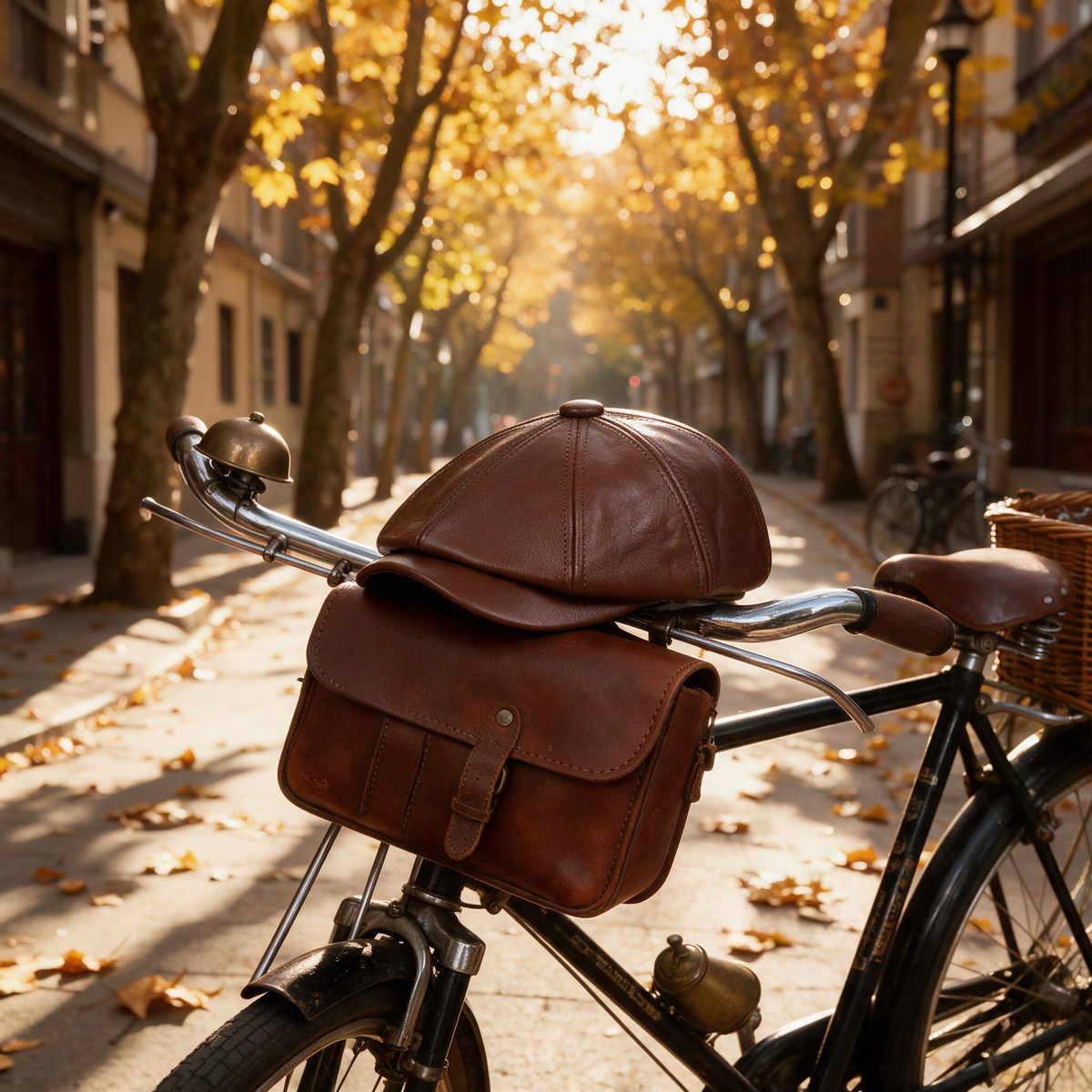 🧢 Newsboy Cap | Genuine Leather | Travel | Men | Vintage Brown