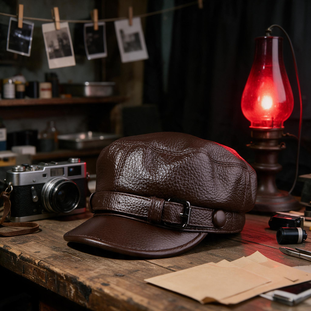🧢 Newsboy Hat | Genuine Leather | Travel | Men | Buckled Brim